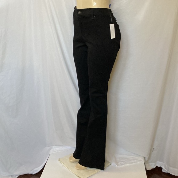 STYLE & CO Women’s Tummy Control Black Denim Boot Cut Plus Size 16 Long NWT - Picture 4 of 8